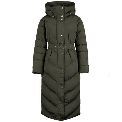 JAIMY Layla belted puffer jacket army green