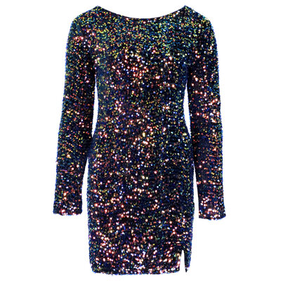 JAIMY Lola open back sequin dress multi