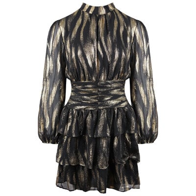 JAIMY Mina metallic detail dress black