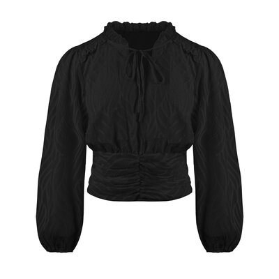 JAIMY Violeta tie detail blouse black