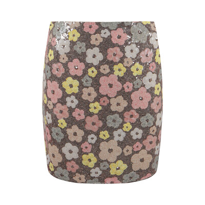 JAIMY Luz flower sequin skirt