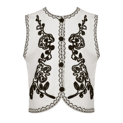 JAIMY Maisie sleeveless cardigan creme