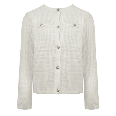 JAIMY Alessia lurex cardigan creme