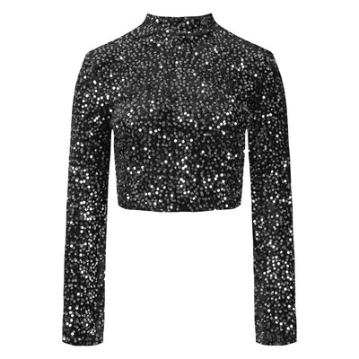 JAIMY Julissa sequin top silver