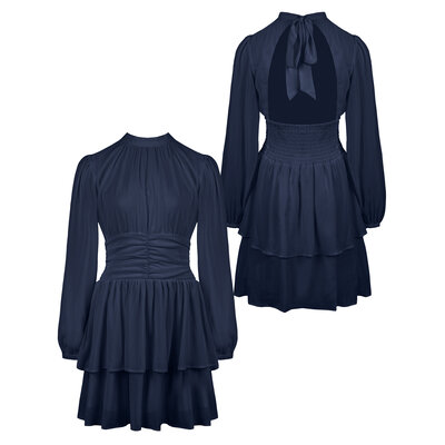 JAIMY Allison open back dress navy