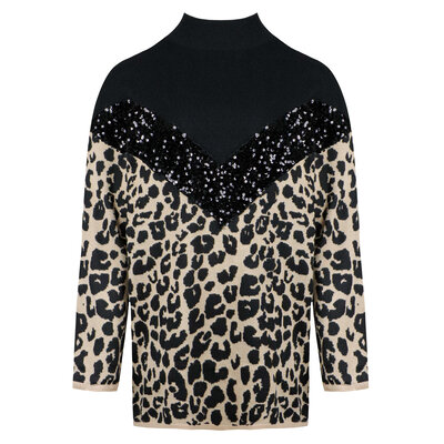 JAIMY Faith leopard sweater dress