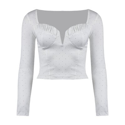 JAIMY Celie diamond travel top white