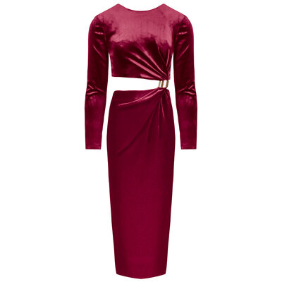 JAIMY Nyra velvet dress bordeaux