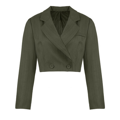 JAIMY Emily cropped blazer army green