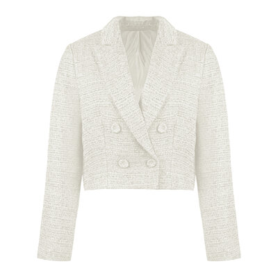 JAIMY Juliet tweed blazer creme