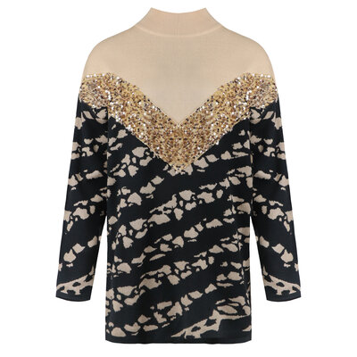 JAIMY Eliana leopard sweater dress