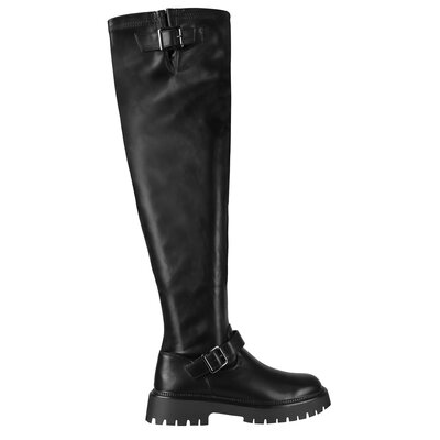 JAIMY Helena leather overknee boots black