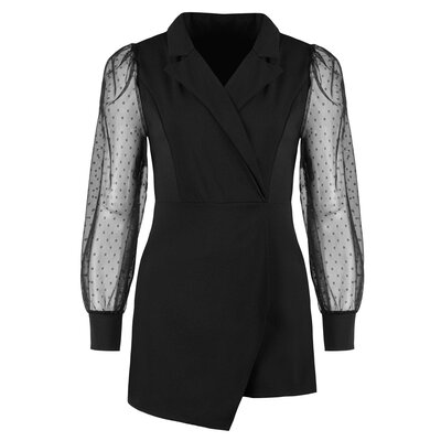 JAIMY Saylor sheer sleeve playsuit