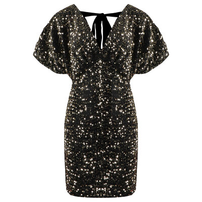 JAIMY Morgan bow sequin dress