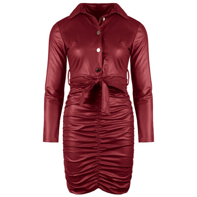 JAIMY Stevie leather dress bordeaux