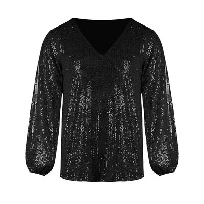 JAIMY Zoya sequin top black