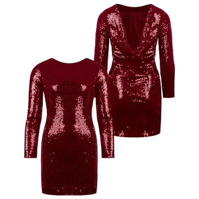 JAIMY Miller sequin dress bordeaux