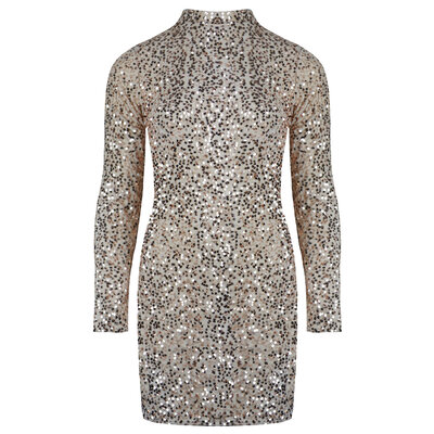 JAIMY Rosa sequin dress beige