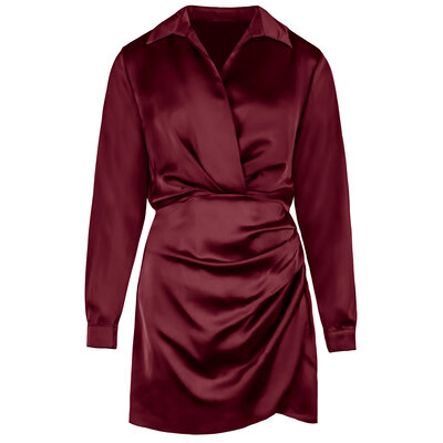 JAIMY Meghan satin dress bordeaux