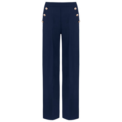 JAIMY Brooke gold button pantalon navy
