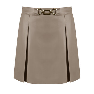 JAIMY Ayleen leather skirt beige