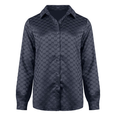 JAIMY Charlee satin blouse navy