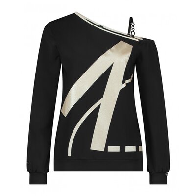 ZIP73 Sweater cross black/champagne