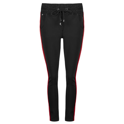 ZIP73 Pants board black/lipstick red