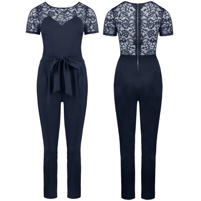 JAIMY Nova lace jumpsuit navy