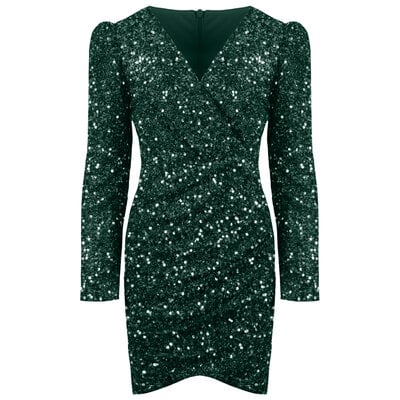 JAIMY Saint Tropez  sequin dress emerald