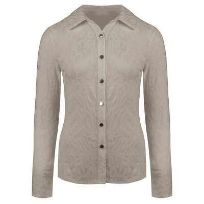 JAIMY Arely leopard blouse taupe