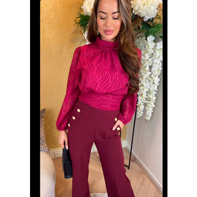 JAIMY Lizzy cropped blouse bordeaux