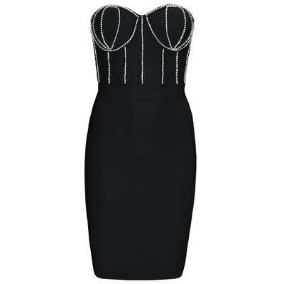 JAIMY Emelia diamond bandage dress black