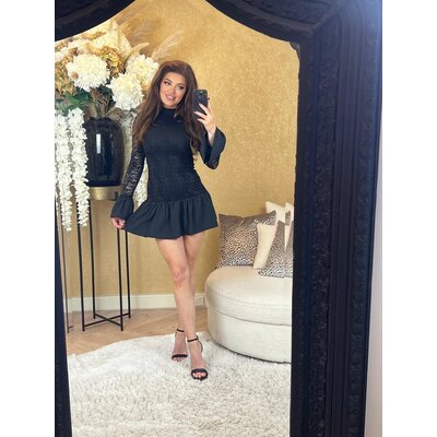 JAIMY Anna lace ballon dress black