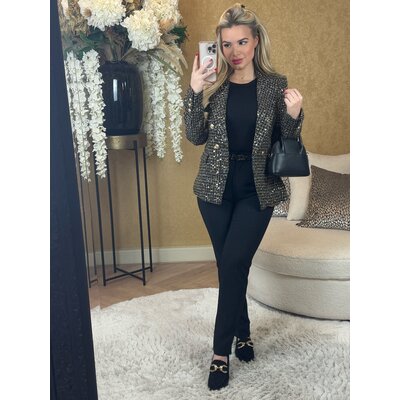 JAIMY Lucy tweed blazer black