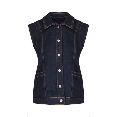 JAIMY Mae denim sleeveless jacket