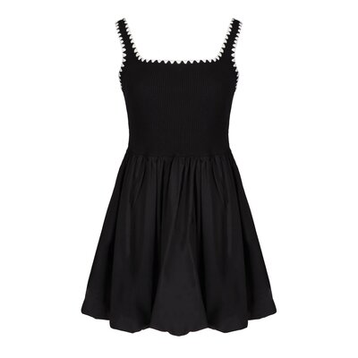 JAIMY Nora white detail ballon dress black