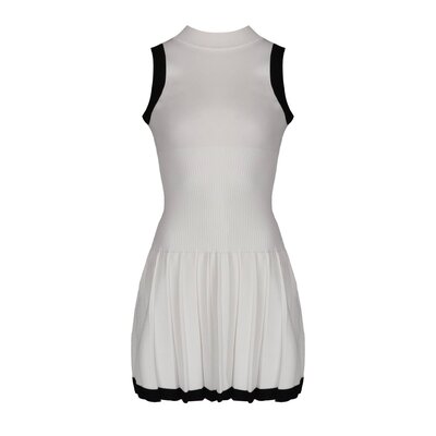 JAIMY Jade black detail dress white
