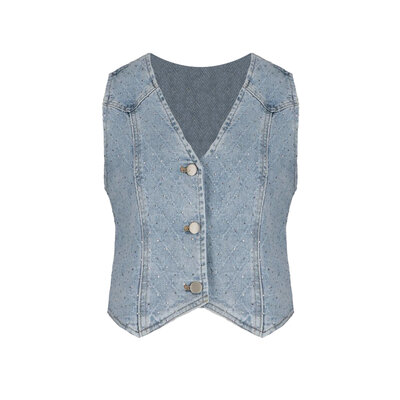 JAIMY Anoek denim sparkle gilet blue