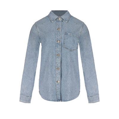 JAIMY Anoek denim sparkle blouse blue