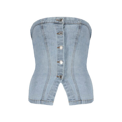JAIMY Carmen strapless denim top