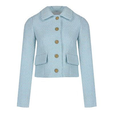 JAIMY Marlies tweed blazer light blue