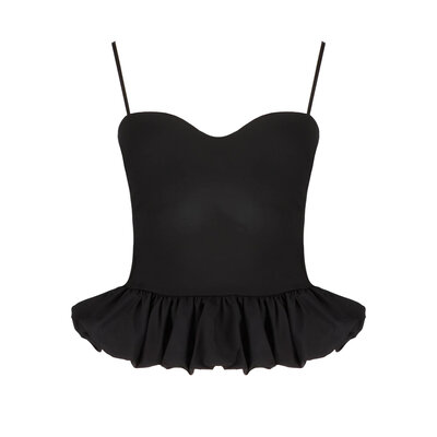 JAIMY April cropped peplum top black
