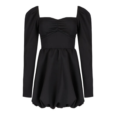 JAIMY Maddy puff sleeve ballon dress black