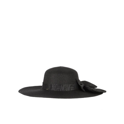 JAIMY Hailey bow detail sun hat black