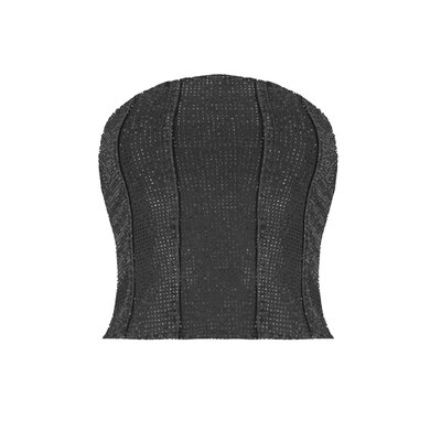 JAIMY Kelly strapless diamond top grey