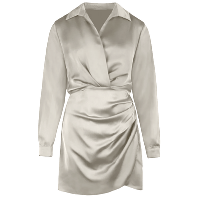 JAIMY Meghan satin dress beige