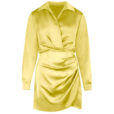 JAIMY Meghan satin dress gold