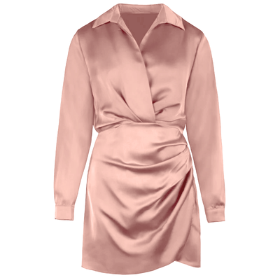 JAIMY Meghan satin dress rose gold