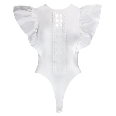 JAIMY Emery crochet body white